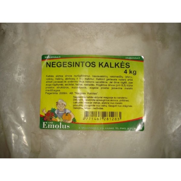 KALKĖS NEGESINTOS 4KG