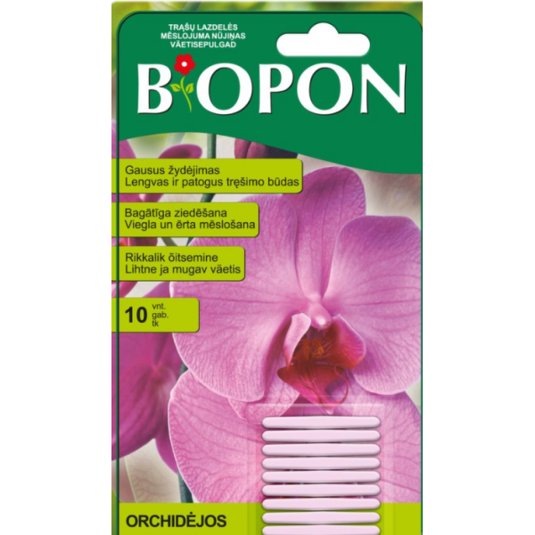 BIOPON trąšų lazdelės orchidėjoms 10vnt.