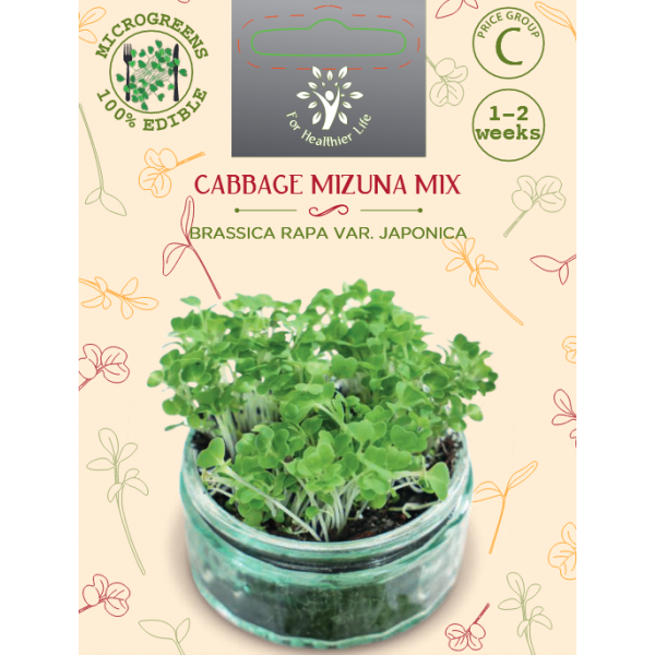 Sėklos daigams Japoninis kopūstas Mix 5g (CABBAGE MIZUNA MIX)