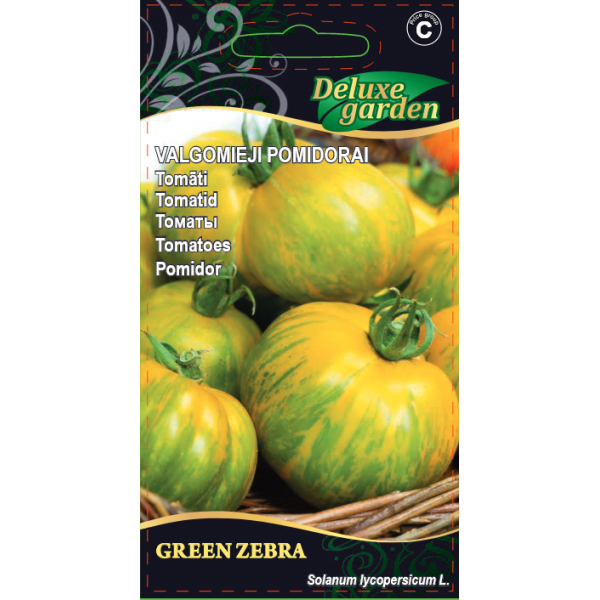 Pomidorai valgomieji Green zebra 10 sėklų