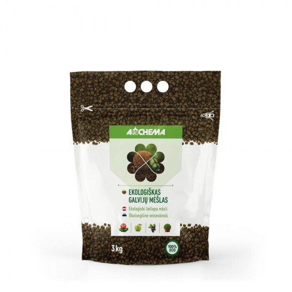 Granuliuotas galvijų mėšlas 3kg.