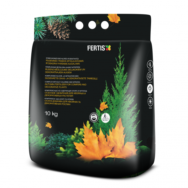 Fertis rudeninės trąšos spygliuočiams ir dekoratyviniams augalams 10kg.