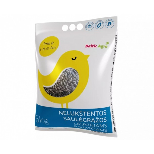 Paukščių lesalas, nelukštentos saulėgrąžos 6kg.