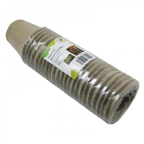 Durpių/popieriaus mišinio puodeliai  D-8cm. 24vnt.