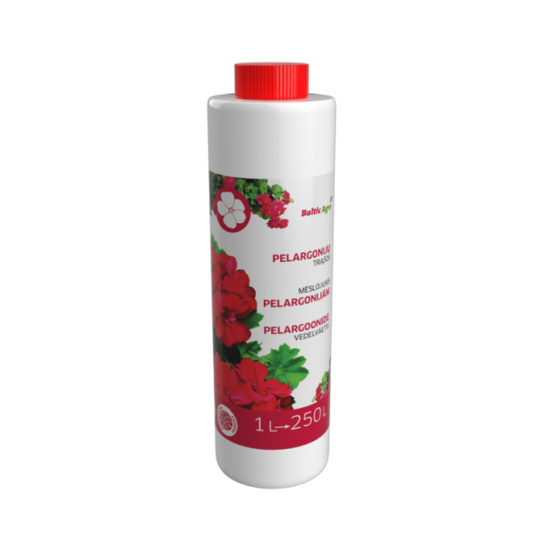 Trąšos pelargonijoms koncentruotos 1L.