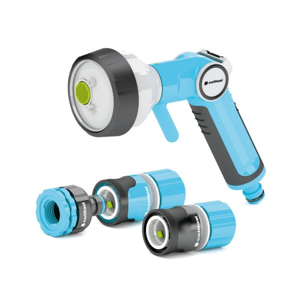 Cellfast laistymo pistoletas ERGO 3/4" su priedais. 4 padėtys
