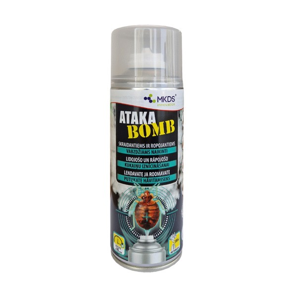 Ataka BOMB insekticidas skraidantiems ir ropojantiems vabzdžiams 400 ml