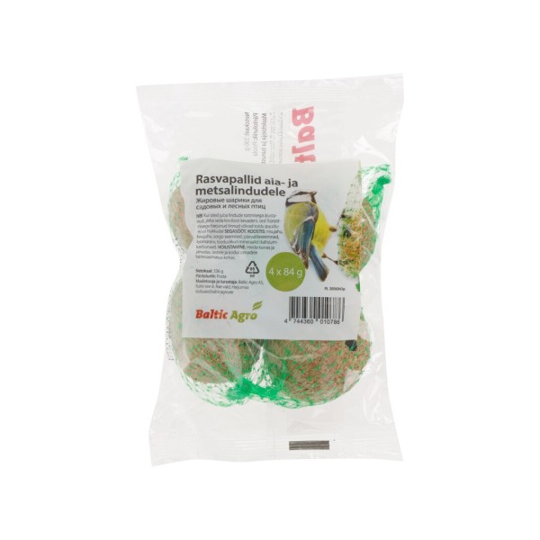 Paukščių lesalas "FAT BALLS" 4 x 84g