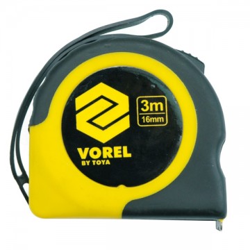 Ruletė geltona 3m x 16mm Vorel