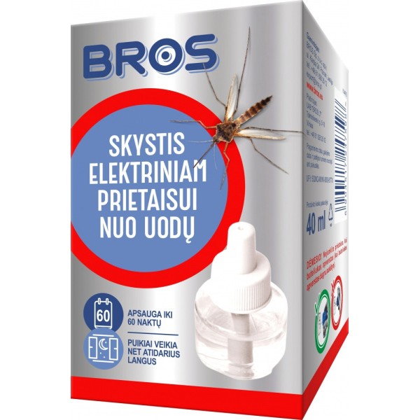 BROS Skystis nuo uodų elektriniam prietaisui 40ml