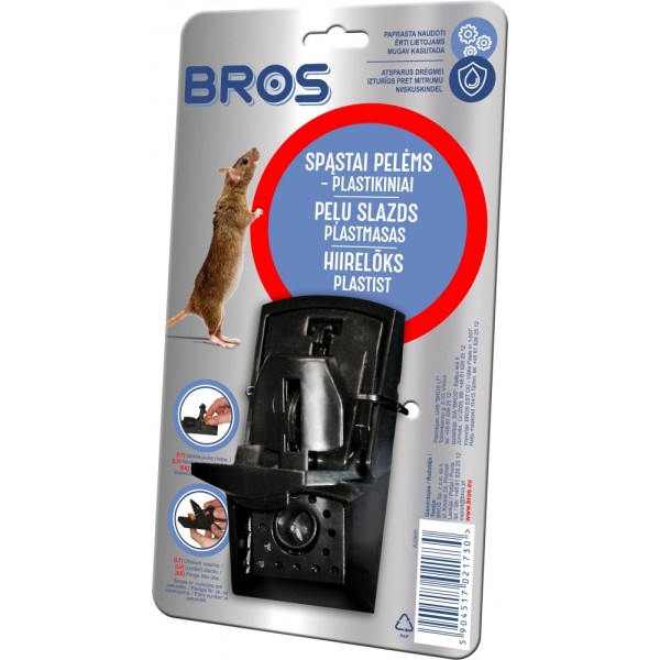 BROS Spąstai pelėms (plastikiniai) 1vnt
