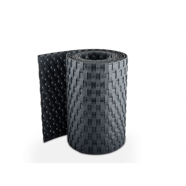 Tvoros juosta MIKKO Rattan 19cm x 12,75m grafitas MK-03