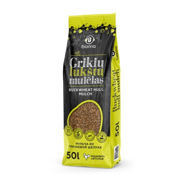 Grikių lukštų mulčias Biorina 50L