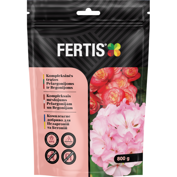 TRĄŠOS FERTIS PELARGONIJOMS IR BEGONIJOMS 0,8 KG