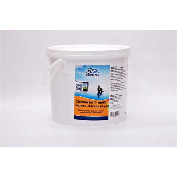 Chemoclor T - greito tirpimo chloras, tabletės (20g). 5kg