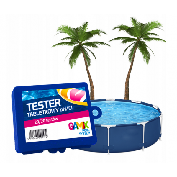 GAMIX tablečių testeris vandens savybėms PH/CL tirti. 40 testų