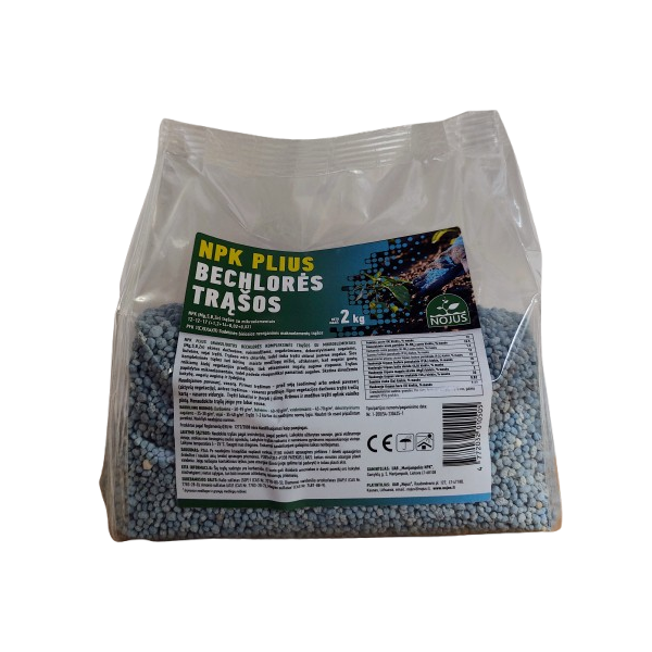 NPK PLIUS 12-12-17 Universalios bechlorės NOJUS trąšos. 2kg