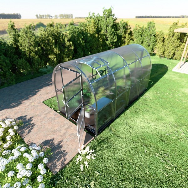 Šiltnamis KLASIKA Slim - 4 mm storio kanalinis polikarbonatas - 2 x 2 m (4 m²)