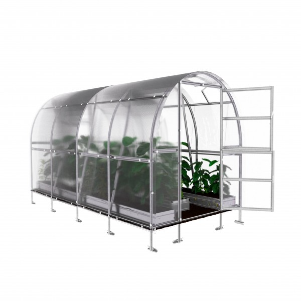 Šiltnamis KLASIKA Slim - 4 mm storio kanalinis polikarbonatas - 2 x 2 m (4 m²)