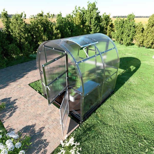 Šiltnamis KLASIKA Slim - 4 mm storio kanalinis polikarbonatas - 2 x 6 m (12 m²)