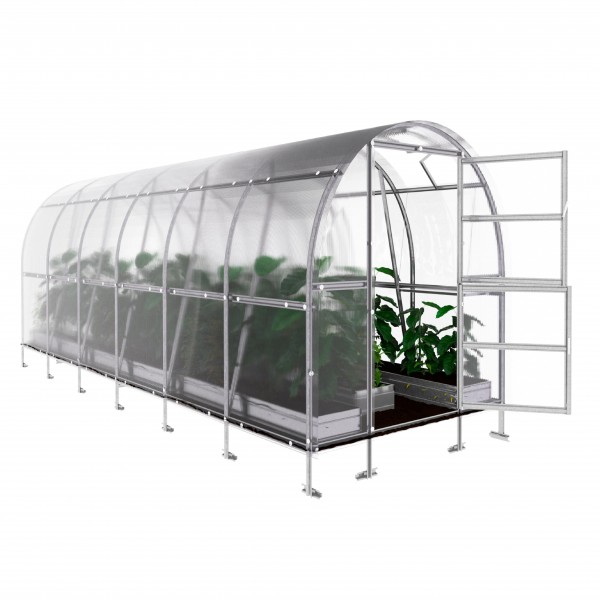 Šiltnamis KLASIKA Slim - 4 mm storio kanalinis polikarbonatas - 2 x 6 m (12 m²)