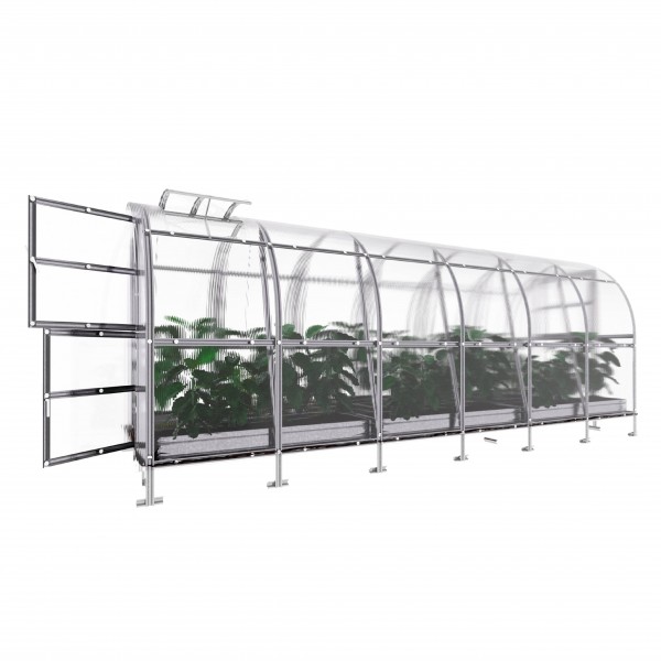 Šiltnamis KLASIKA Slim - 4 mm storio kanalinis polikarbonatas - 2 x 8 m (16 m²)