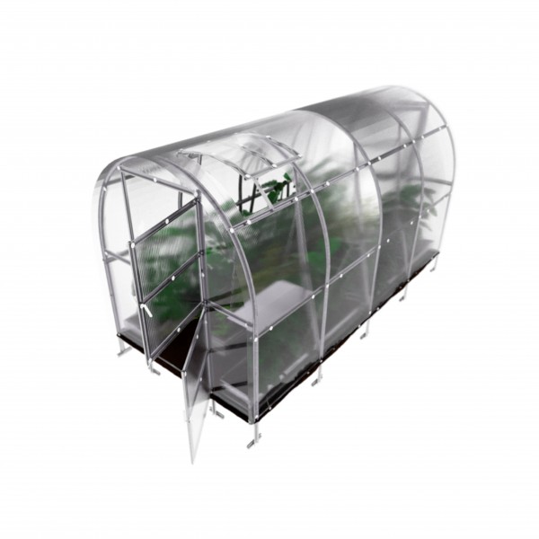 Šiltnamis KLASIKA Slim - 4 mm storio kanalinis polikarbonatas - 2 x 10 m (20 m²)
