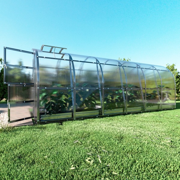 Šiltnamis KLASIKA Slim - 4 mm storio kanalinis polikarbonatas - 2 x 10 m (20 m²)
