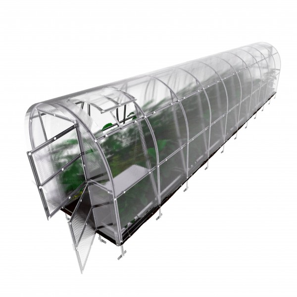 Šiltnamis KLASIKA Slim - 4 mm storio kanalinis polikarbonatas - 2 x 10 m (20 m²)