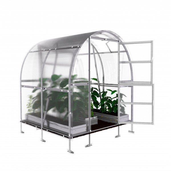 Šiltnamis KLASIKA Slim - 6 mm storio kanalinis polikarbonatas - 2 x 2 m (4 m²)