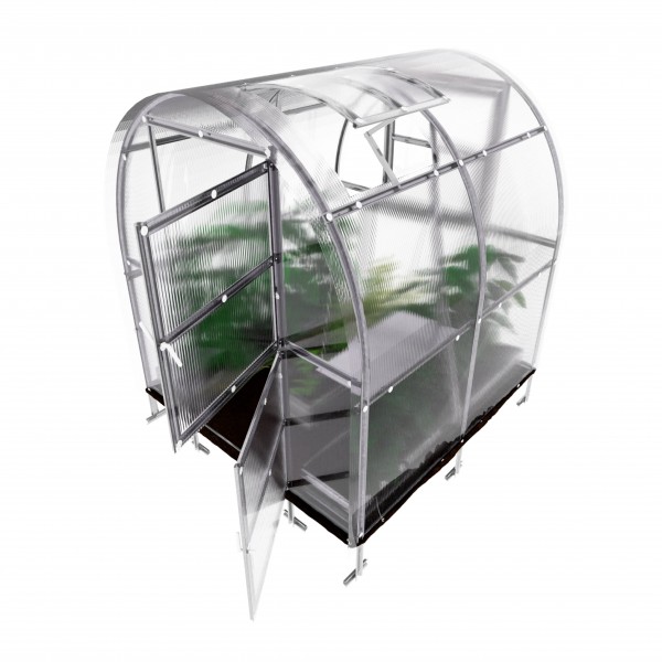 Šiltnamis KLASIKA Slim - 6 mm storio kanalinis polikarbonatas - 2 x 2 m (4 m²)