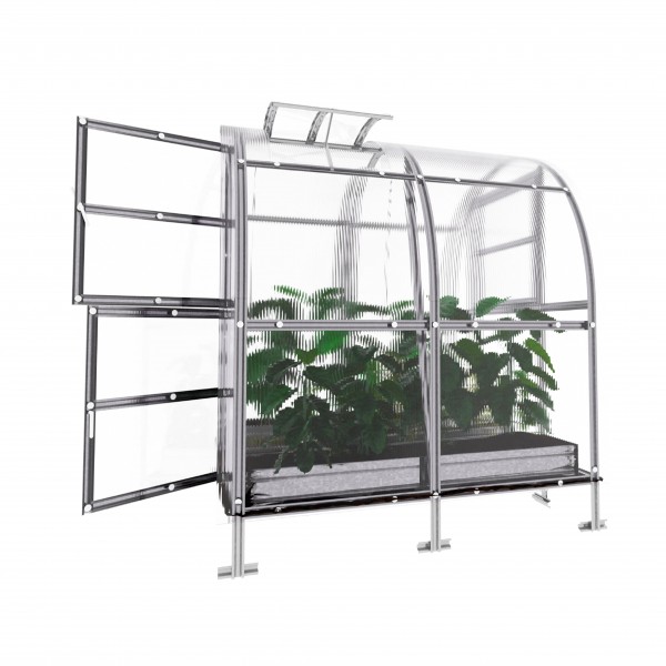 Šiltnamis KLASIKA Slim - 6 mm storio kanalinis polikarbonatas - 2 x 4 m (8 m²)