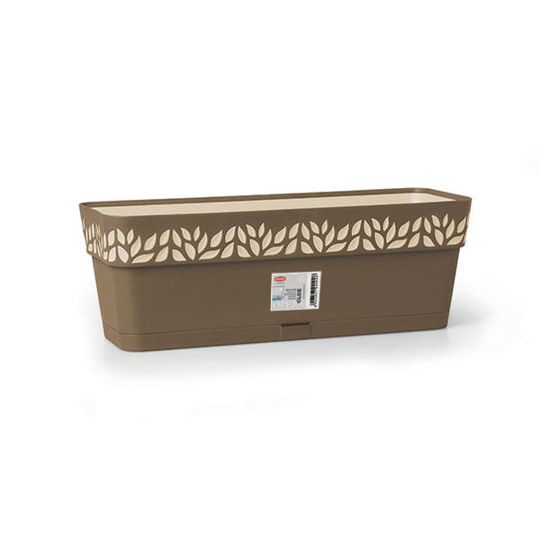 CLOE plastikinis vazonas 50cm. Rudas