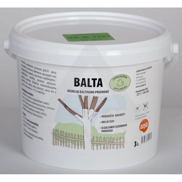 Paruoštas Medelių balinimo mišinys "BALTA" 3L