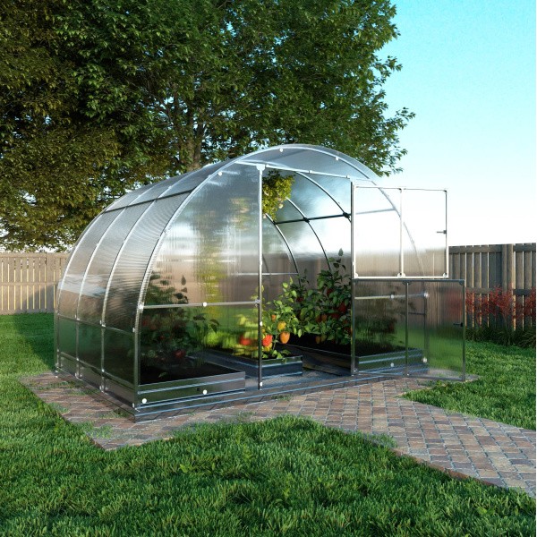 Šiltnamis KLASIKA TUBE arkinis 3 x 4 m (12 m²), 4mm storio danga