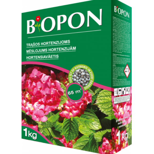 BIOPON  trąšos hortenzijoms 1kg (granulės)