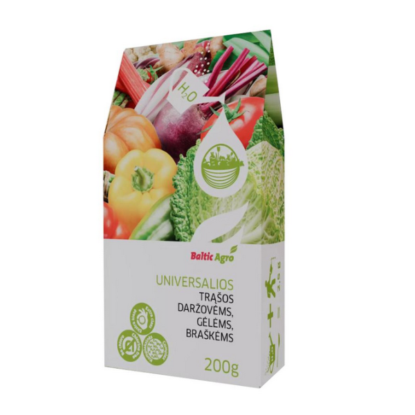 Universalios trąšos daržovėms, gėlėms, braškėms, 200g