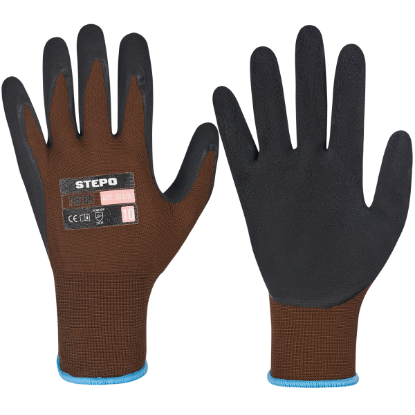 Darbo pirštinės TRITON aplietos latekso puta. 9 dydis