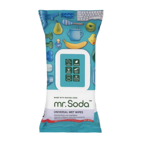 Mr. Soda antibakterinės drėgnos servetėlės 80vnt