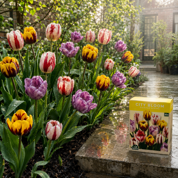 Miesto žiedai tulpių svogūnėlių rinkinys „Painted Spring“ 20 sv.
