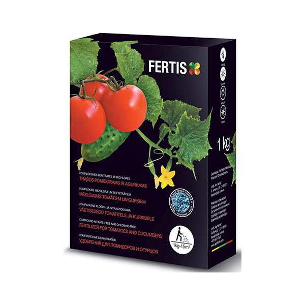 FERTIS KOMPLEKSINĖS TRĄŠOS POMIDORAMS IR AGURKAMS 1 KG