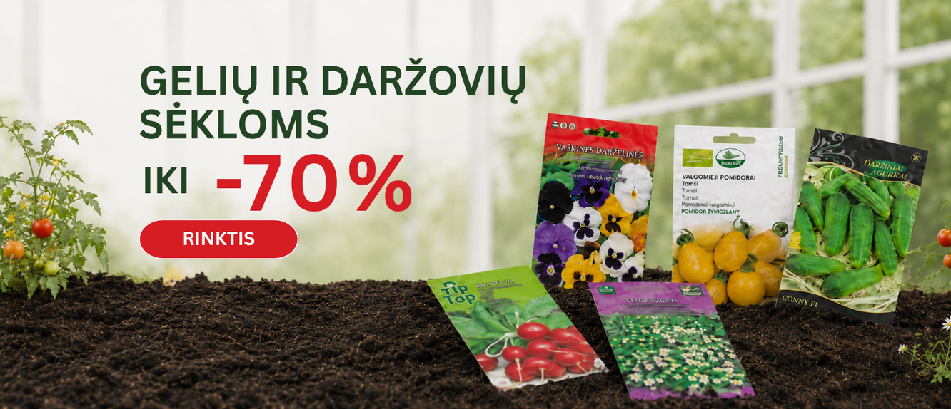Sėklos -70% LT